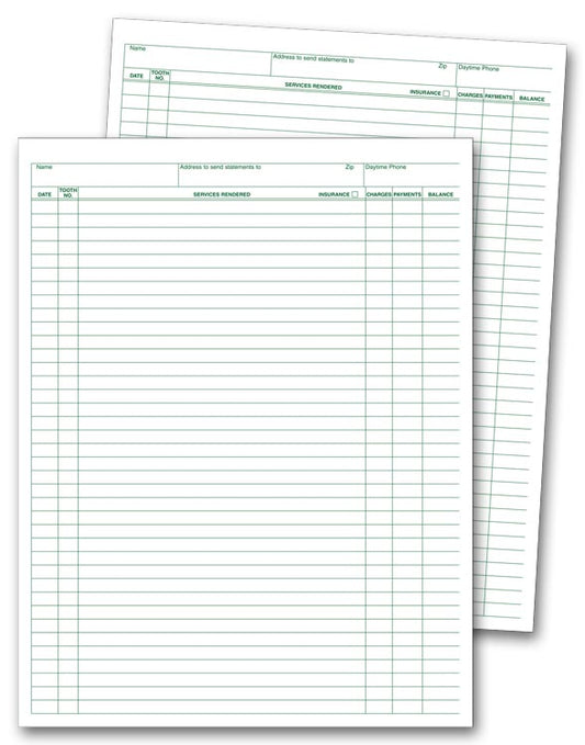 6263 Service & Account Records 8 1/2 x 11" QTY 250