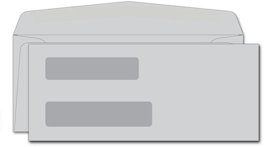 773 Double Window Gray Envelope 8 5/8 x 3 5/8" QTY 100