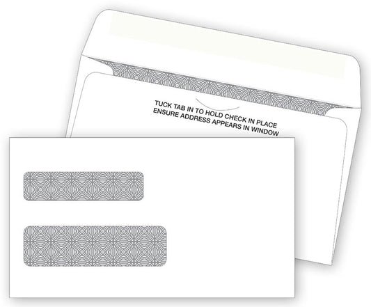 91567 Double Window Envelope 6 3/16 x 3 3/4" QTY 100