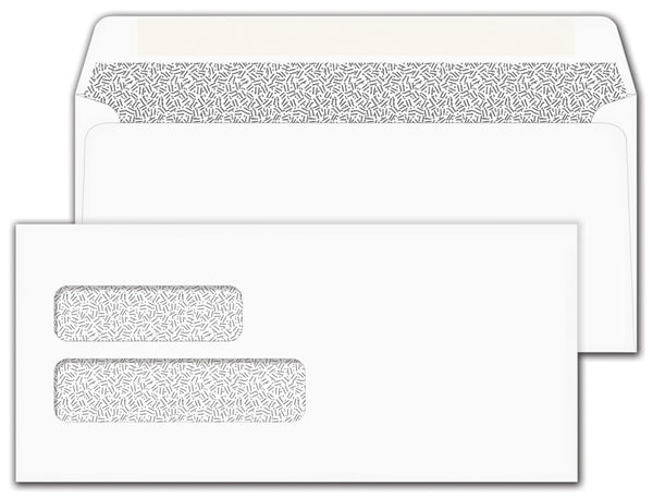 92501 Double Window Confidential Self-Seal Envelope 4 1/8 x 9" QTY 250