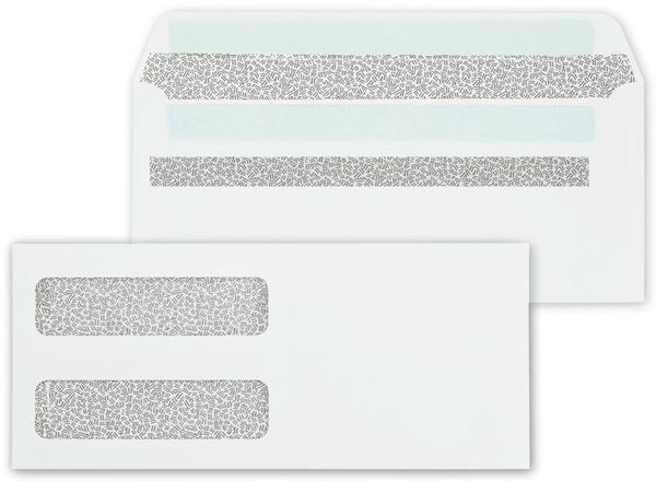 92551 #9 Double Window Confidential Self Seal Envelope 8 7/8 x 3 7/8" - QTY 100