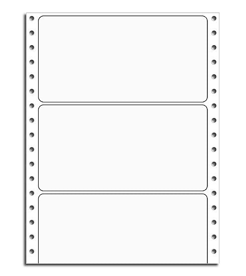 9818 Mailing Labels Continuous White Jumbo Stock Blank 5 3/4 x 2 15/16" QTY 2,500