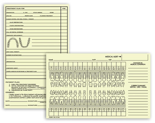 D104 Dental Continuation Form 5 x 8" QTY 100