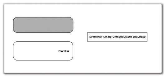 DW19W - FORMERLY TF22221 1099 Tax Form Double Window Envelope