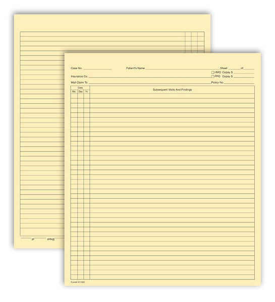 H11590 Continuation Exam Records Folder Style 9 1/2 x 8" QTY 100