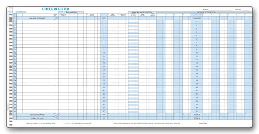 JD483 Accounts Payable Disbursements Journal 22 1/4 x 11" QTY 12