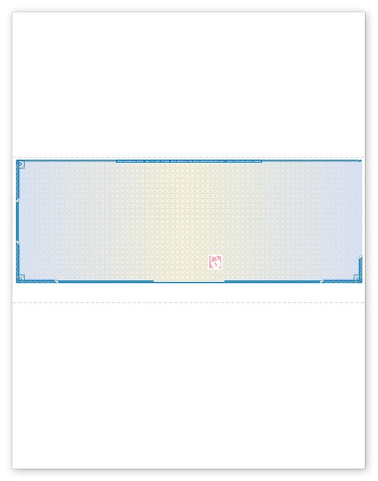 SLM832 High Security Middle Blank Laser Check 8 1/2 x 11" QTY 500