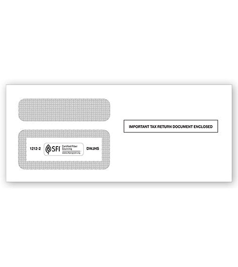 TF12122 1099 Double-Window Envelope Self-Seal 3 7/8 x 9" QTY 25