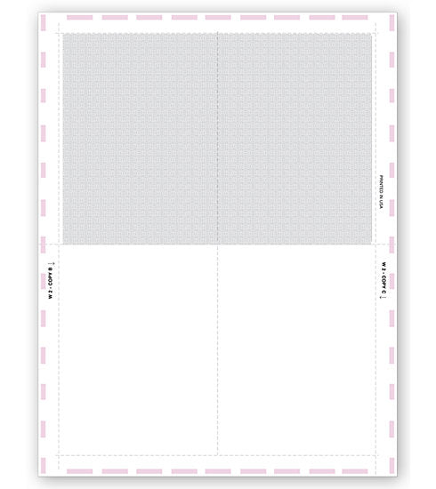 TF5223 4-Up Blank Laser W-2 Pressure Seal 8 1/2 x 11"  QTY 500