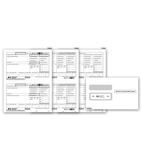 TF5648E Laser W-2 Electronic Filing Set & Envelope Kit 5-part 8 1/2 x 11"  QTY 50 Sets