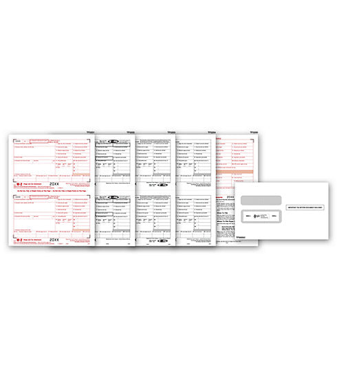 TF5650E Laser W-2 Set 6-Part with Envelope 8 1/2 x 11"  QTY 50 Sets