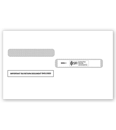 TF99991 W-2 Double Window Envelopes 9 x 5 5/8" QTY 25