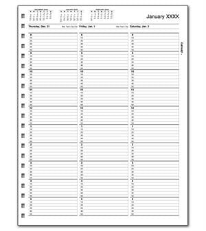 TIME14 TimeScan 1 Column Looseleaf Pages 10 Minute Intervals 8am-6pm  8 1/2 x 11"